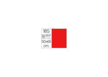 Cartulina guarro roja 50x65 cm 185 gr