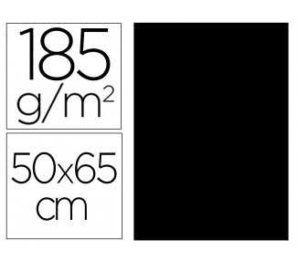 Cartulina guarro negra 50x65 cm 185 gr