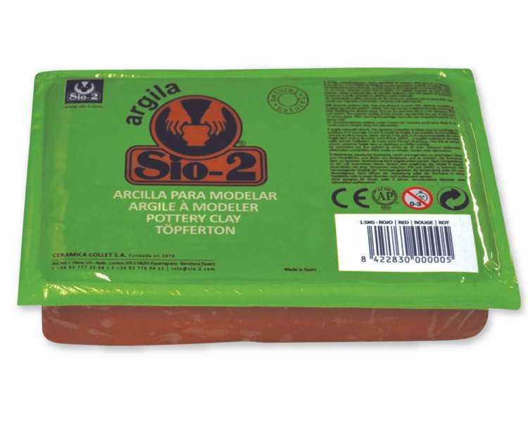 Arcilla argila sio-2 color rojo paquete de 1,5 kg