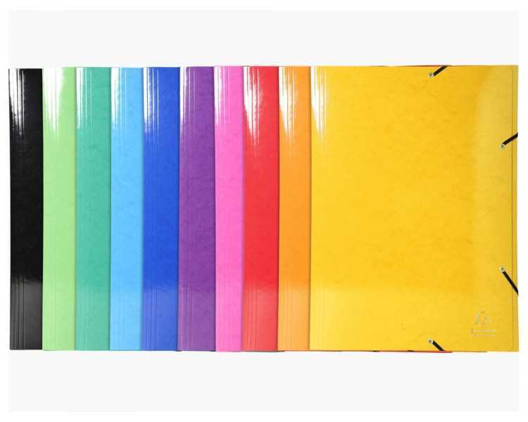 Carpeta exacompta iderama gomas carton 600 gr tres solapas din a3 colores surtidos