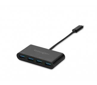 Hub kensington ch1200 usb-c de 10gbps cargador y 4 puertos usb-a 3.2