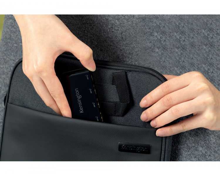 Hub kensington ch1200 usb-c de 10gbps cargador y 4 puertos usb-a 3.2