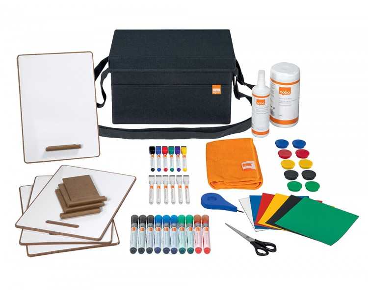Bolsa kit de accesorios nobo para pizarra blanca 230x200x355 mm