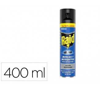 Insecticida raid spray moscas y mosquitos frescor natural bote de 400 ml