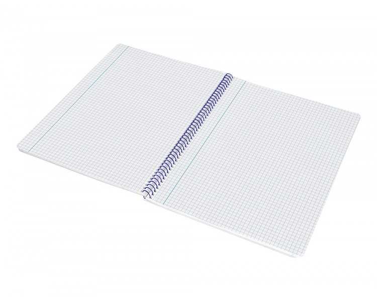 Cuaderno espiral liderpapel folio smart tapa blanda 80h 60gr cuadro 4mm con margen color verde