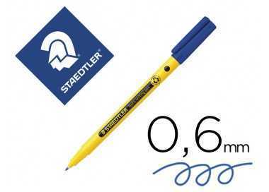 Rotulador staedtler noris writing pen 307 tinta base de agua punta fina trazo 0,6 mm azul