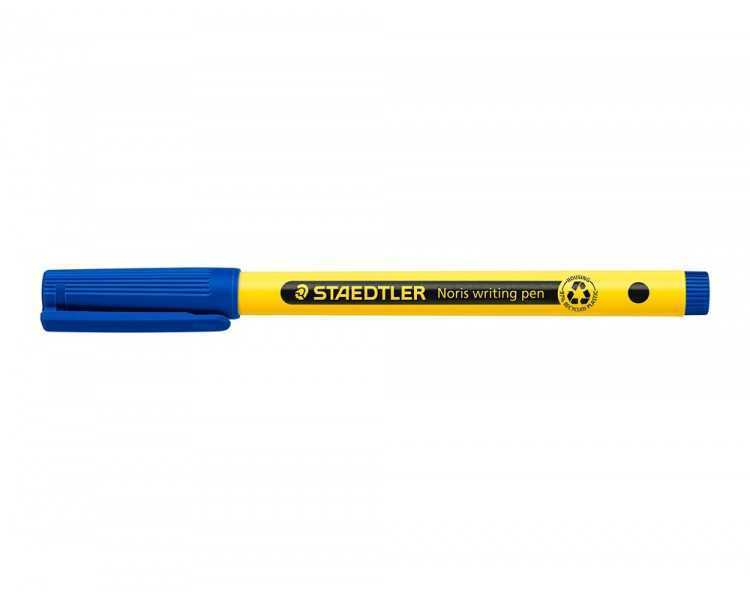 Rotulador staedtler noris writing pen 307 tinta base de agua punta fina trazo 0,6 mm azul