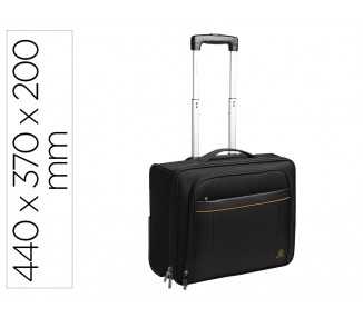 Maletin para portatil exacompta valisette exactive 15.6/' slim con asa extraible color negro 440x370x200 mm
