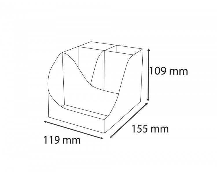 Organizador de sobremesa exacompta skandi color nude 155x119x109 mm