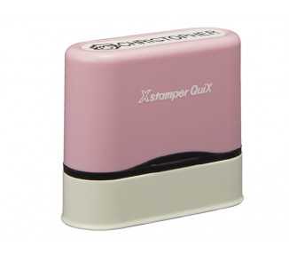 Sello x stamper quix nombre personalizable color rosa 9,5x46 mm qn41