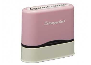 Sello x stamper quix nombre personalizable color rosa 9,5x46 mm qn41