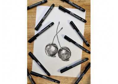 Rotulador artline calibrado micrometrico negro illustration pen billetera ek-280w3iln resistente al