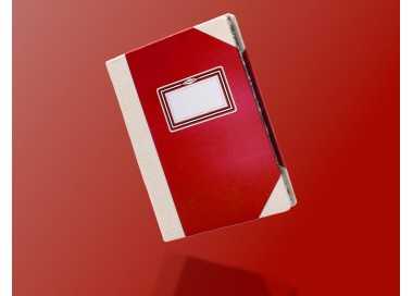 Libro cartone cosido fernandes flecha din a6+ rayado horizontal 50 hojas 100 gr rojo