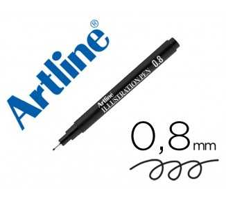 Rotulador artline calibrado micrometrico negro illustration pen ek-288iln punta poliacetal 0,8mm