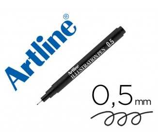 Rotulador artline calibrado micrometrico negro illustration pen ek-285iln punta poliacetal 0,5mm