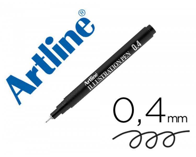 Rotulador artline calibrado micrometrico negro illustration pen ek-284iln punta poliacetal 0,4mm