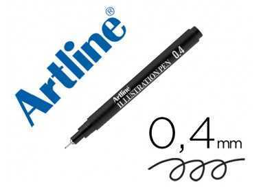 Rotulador artline calibrado micrometrico negro illustration pen ek-284iln punta poliacetal 0,4mm