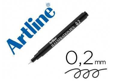 Rotulador artline calibrado micrometrico negro illustration pen ek-282iln punta poliacetal 0,2mm