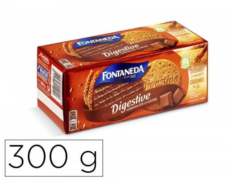 Galleta fontaneda digestive chocolate con leche fibra caja de 300 gr