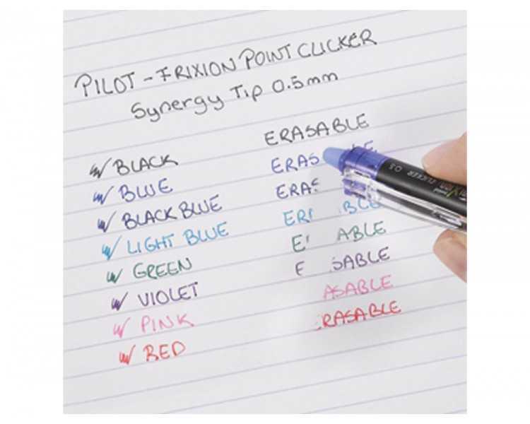 Boligrafo pilot frixion point clicker borrable 0,5 mm negro