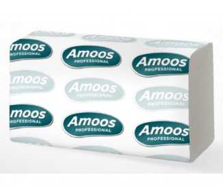 Toalla secamanos amoos industrial 2 capas 32g/m2 21x22 cm caja de 20 paquetes de 142 unidades