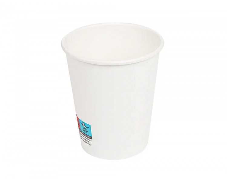 Vaso de papel blanco bunzl reciclable pefc 190 ml apto bebidas frias y calientes paquete de 50 unidades