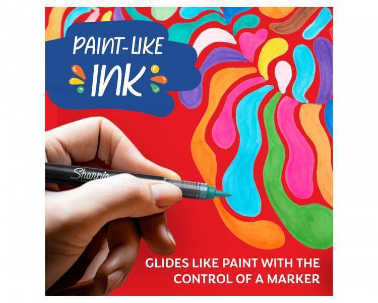 Rotulador sharpie acrylic punta redonda blister de 2 unidades blanco y negro