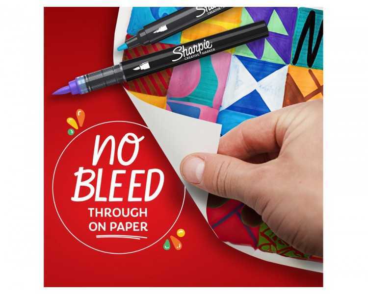 Rotulador sharpie acrylic punta redonda blister de 2 unidades blanco y negro