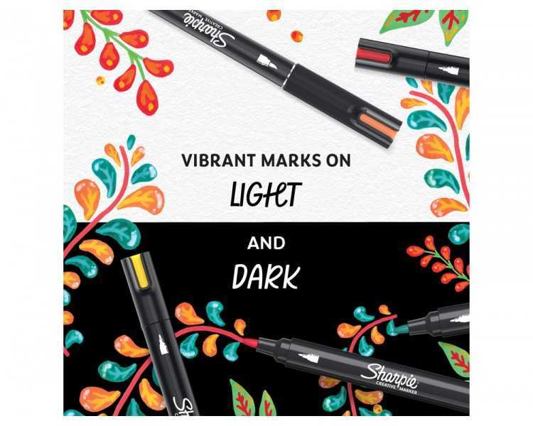 Rotulador sharpie acrylic punta redonda blister de 2 unidades blanco y negro