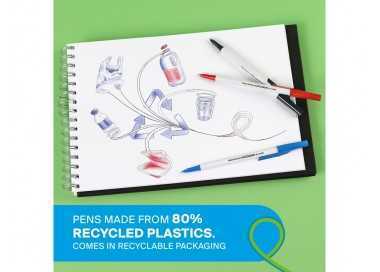 Boligrafo paper mate kilometrico punta 1 mm plastico reciclado 80% color azul Boligrafo paper mate kilometrico punta 1 mm plastico reciclado 80% color azul