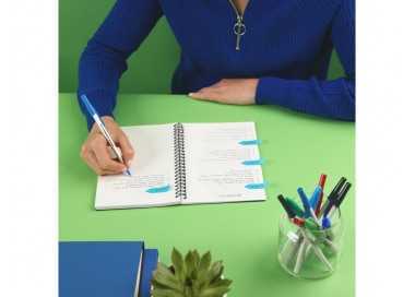 Boligrafo paper mate kilometrico punta 1 mm plastico reciclado 80% color azul Boligrafo paper mate kilometrico punta 1 mm plastico reciclado 80% color azul