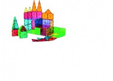 Juego de construccion amaya magtiles 104 piezas 3d formas y colores surtidos