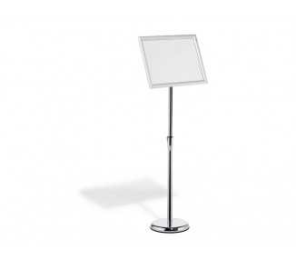 Atril de suelo durable marco aluminio din a3 vertical / horizontal altura ajustable 86 a 129 cm