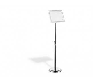 Atril de suelo durable marco aluminio din a4 vertical / horizontal altura ajustable 77 a 120,5 cm