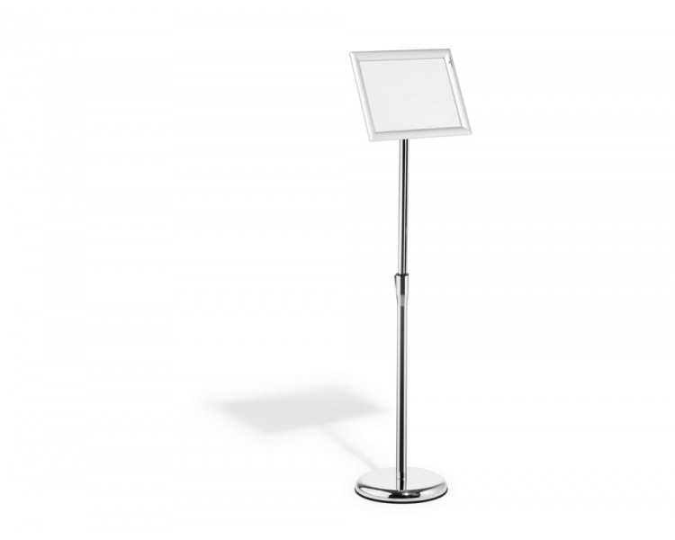 Atril de suelo durable marco aluminio din a4 vertical / horizontal altura ajustable 77 a 120,5 cm