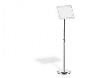 Atril de suelo durable marco aluminio din a4 vertical / horizontal altura ajustable 77 a 120,5 cm
