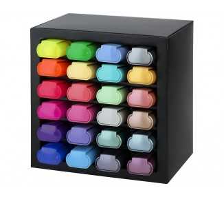 Rotulador faber fluorescente textliner 46 set escritorio de 24 unidades colores surtidos