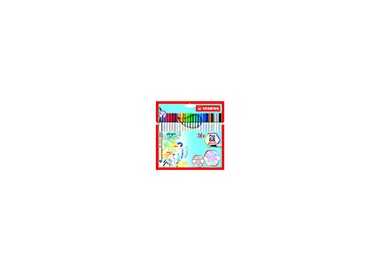 Rotulador stabilo acuarelable pen 68 brush punta pincel estuche de 24 unidades colores surtidos