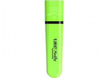 Rotulador bic flat fluorescente verde neon caja de 12 unidades