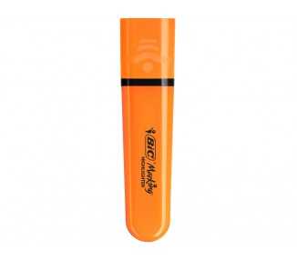 Rotulador bic flat fluorescente naranja neon caja de 12 unidades