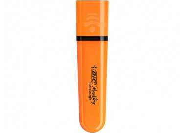Rotulador bic flat fluorescente naranja neon caja de 12 unidades