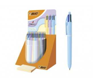 Boligrafo bic cuatro colores pastel punta de 1 mm expositor de 30 unidades colores surtidos