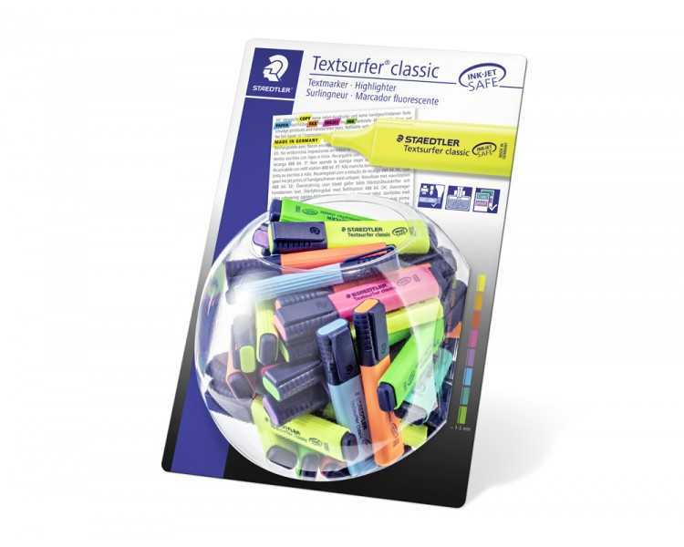 Rotulador staedtler textsurfer classic 364 fluorescente neon expositor de 100 unidades colores
