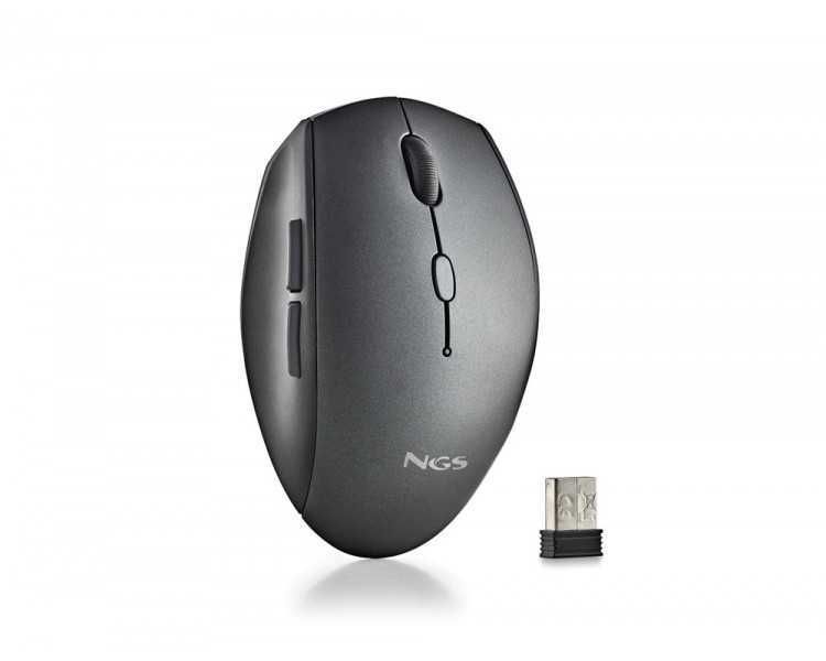 Raton ngs bee 800/1200/1600 dpi inalambrico 5 botones receptor usb-a 2,4 ghz color negro