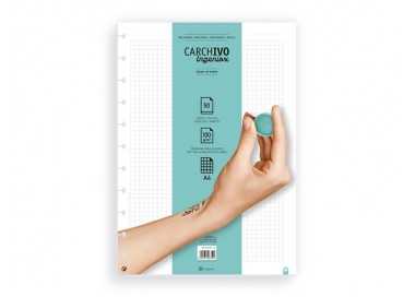 Recambio cuaderno carchivo ingeniox a4 50 hojas cuadricula