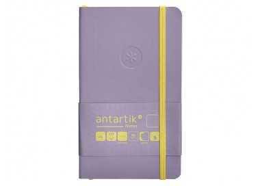 Cuaderno con gomilla antartik notes tapa blanda a6 hojas lisas morado y amarillo 100 hojas 80 gr fsc