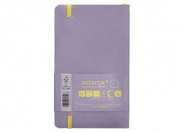 Cuaderno con gomilla antartik notes tapa blanda a6 hojas lisas morado y amarillo 100 hojas 80 gr fsc