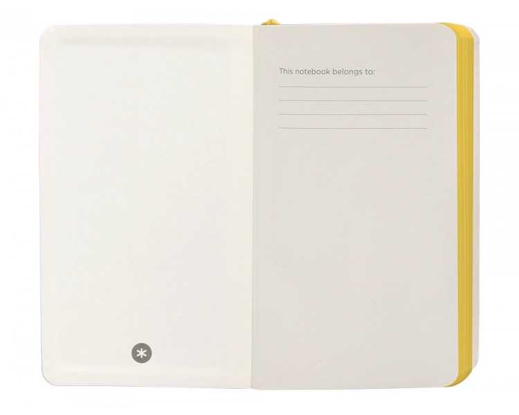 Cuaderno con gomilla antartik notes tapa blanda a6 hojas lisas morado y amarillo 100 hojas 80 gr fsc