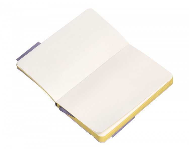 Cuaderno con gomilla antartik notes tapa blanda a6 hojas lisas morado y amarillo 100 hojas 80 gr fsc