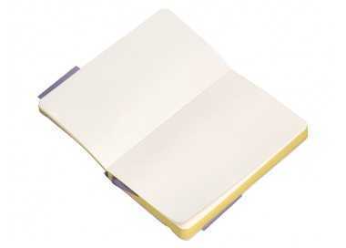 Cuaderno con gomilla antartik notes tapa blanda a6 hojas lisas morado y amarillo 100 hojas 80 gr fsc
